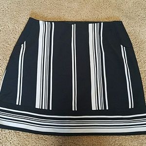 Black and White Stripe dress skirt