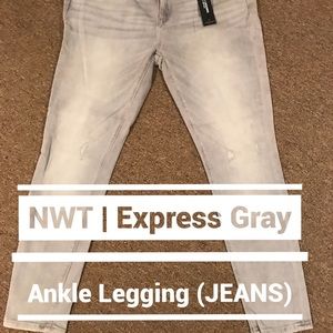 NWT | Express Jean Ankle Leggings Sz. 6 in GRAY