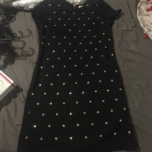 MICHAEL KORS STUDDED BLACK DRESS - Large