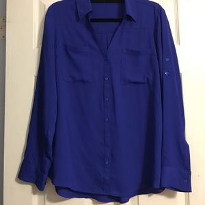 Express Cobalt Blue Portofino Shirt