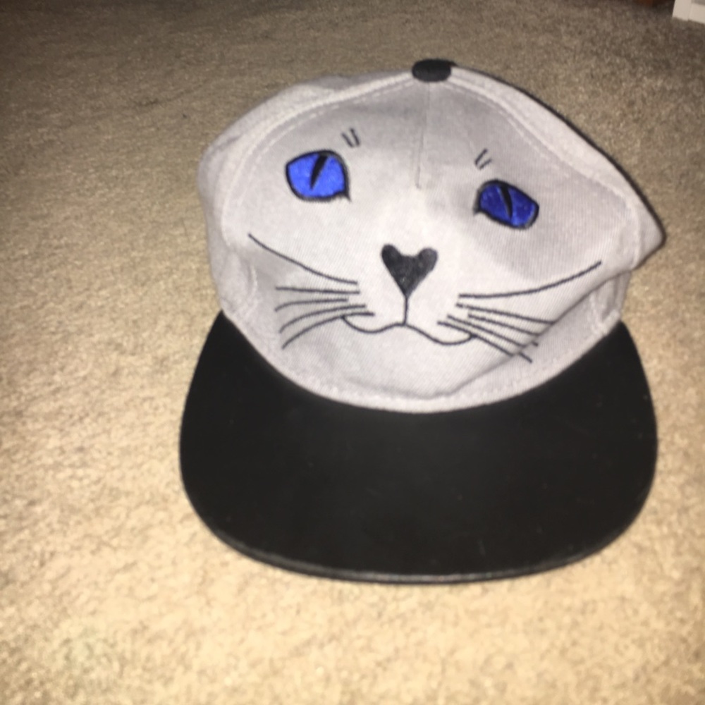 snapback cat hat.