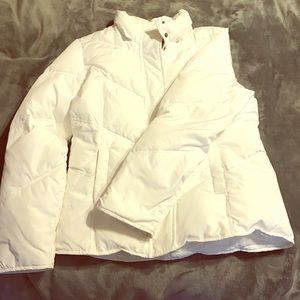 White winter jacket.