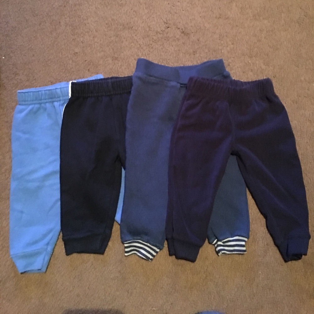 4 set bundle of infant boys sweatpants