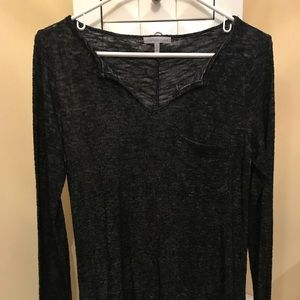 Charlotte Russe dark black/grey long sleeve top