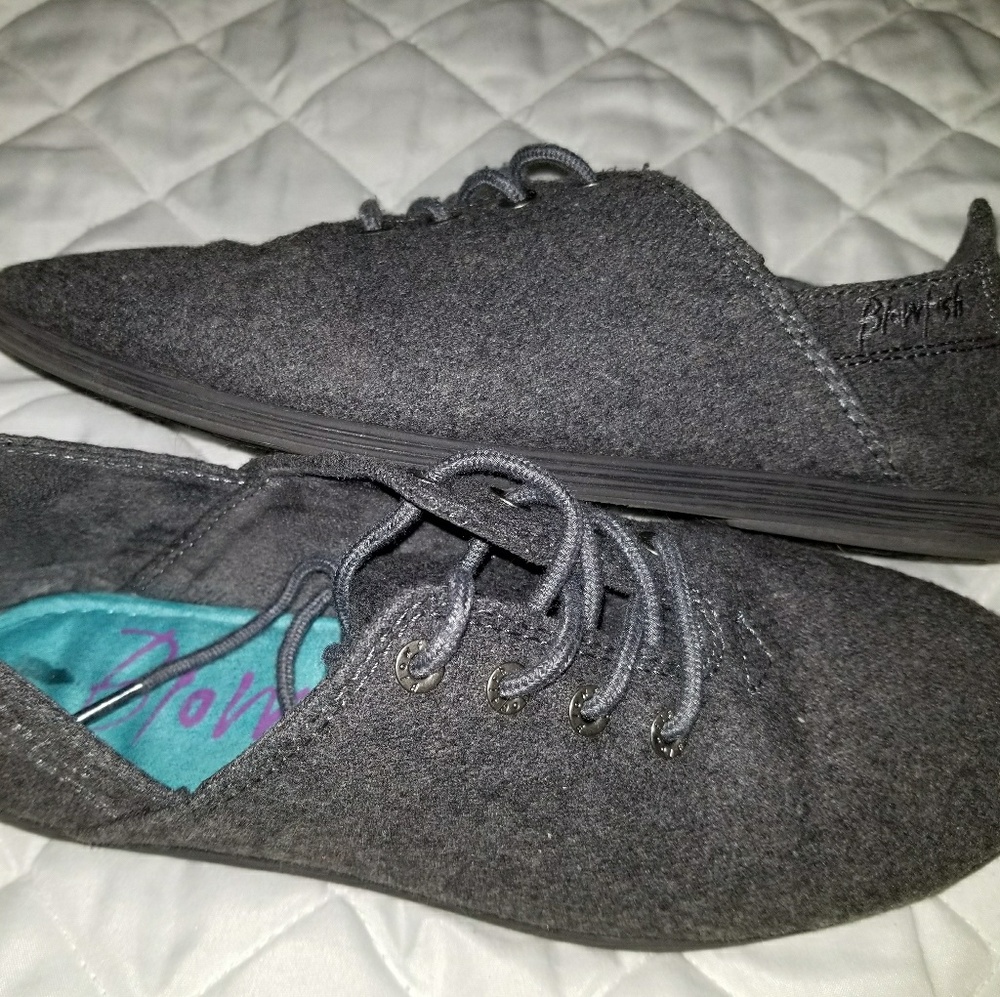 Blowfish Grey Wool Oxfords