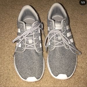 women's grey adidas cloud foam shoes, size 6.5