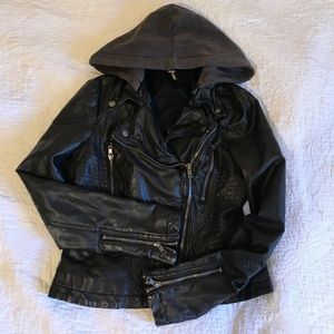Free People Faux Leather Moto Jacket