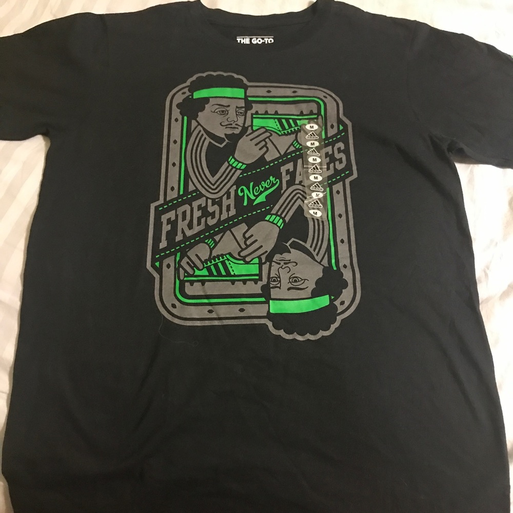 Men's black adidas t shirt.