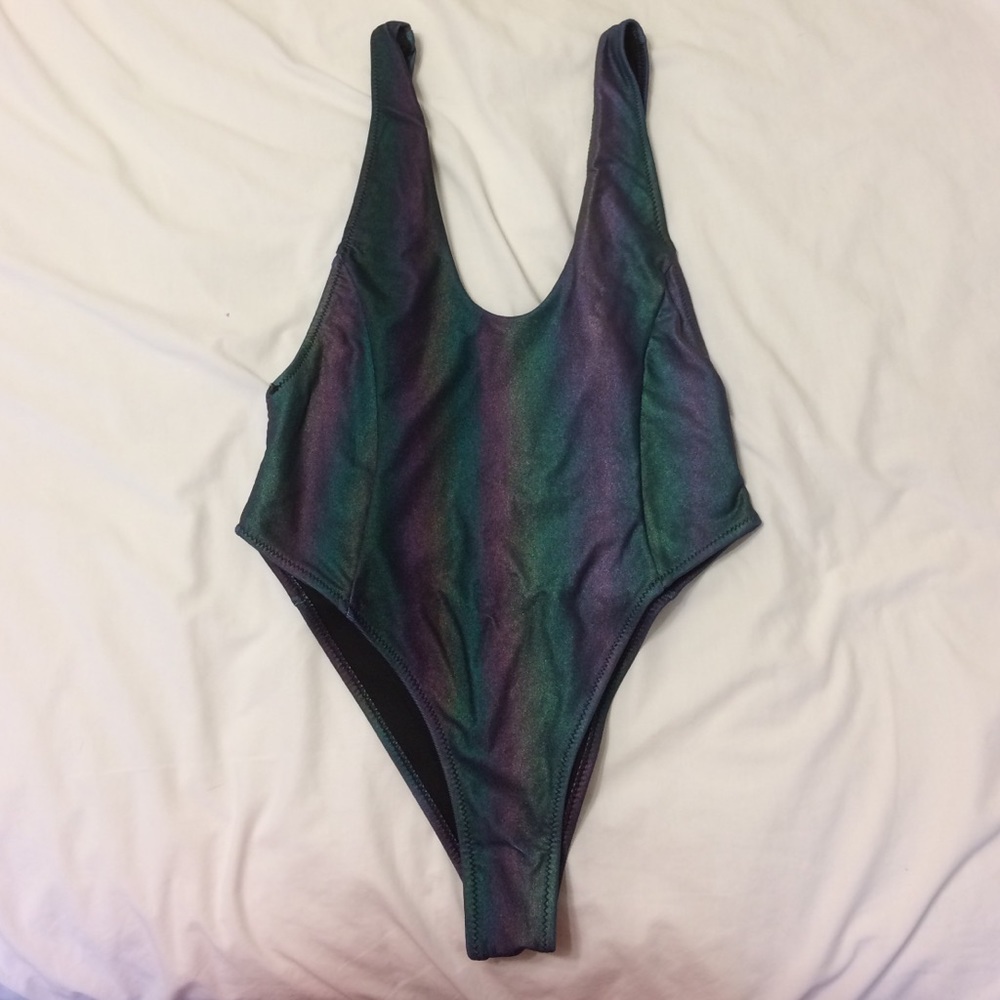 Nasty Gal Skye Oil Slick Swimsuit