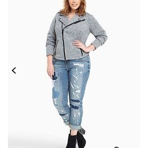 Marled Knit Moto Jacket