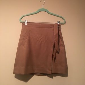J. Crew Tan Wrap Skirt