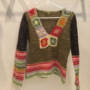 Mohair and acrylic sweater.