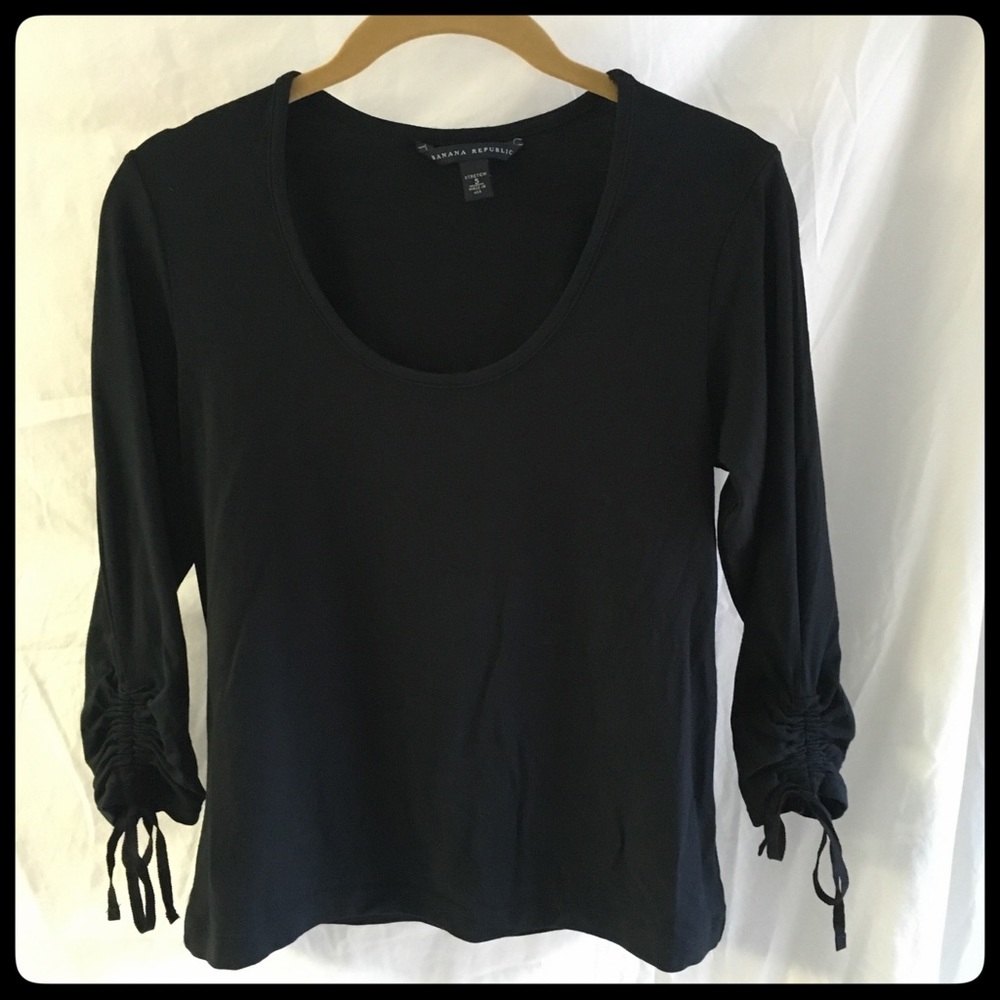 Banana Republic ruched tie sleeve top