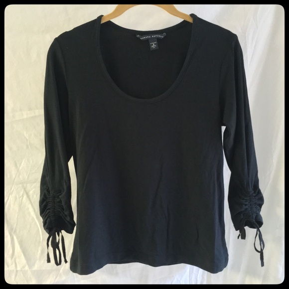 Banana Republic ruched tie sleeve top - Picture 3 of 8