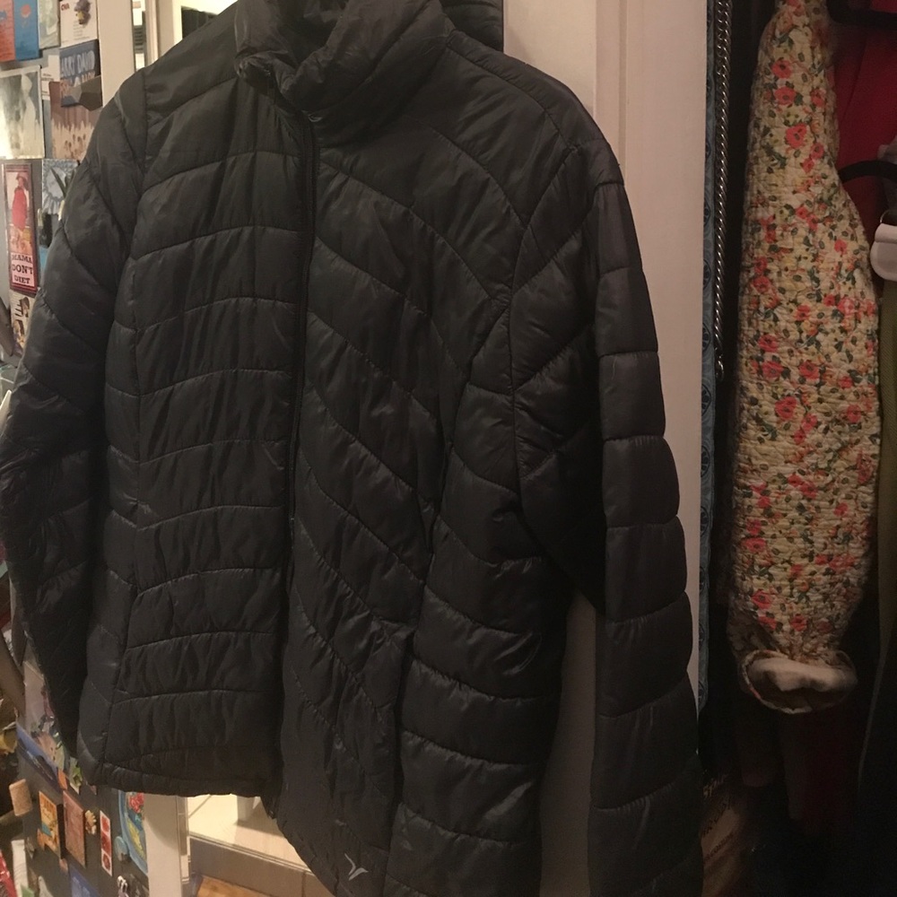 Old Navy flight puff black jacket