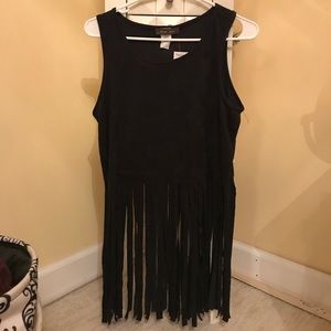 Black fringe tank top