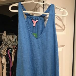 Lilly Pulitzer blue cotton halter tank