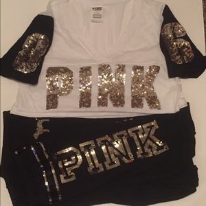 VS PINK Sequin Top & Sweatpants