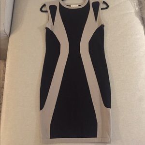 Tank Sweater Dress bodycon black and grey