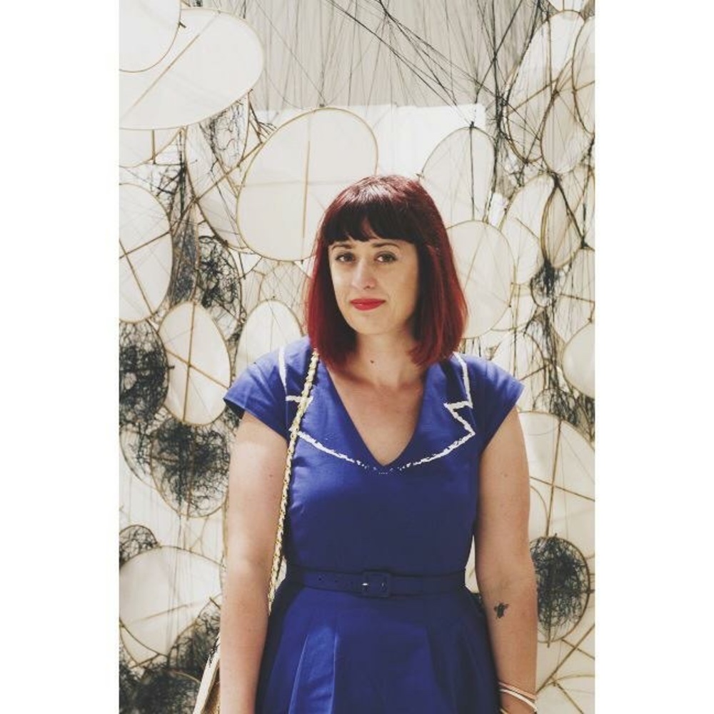 Modcloth navy blue dress size medium