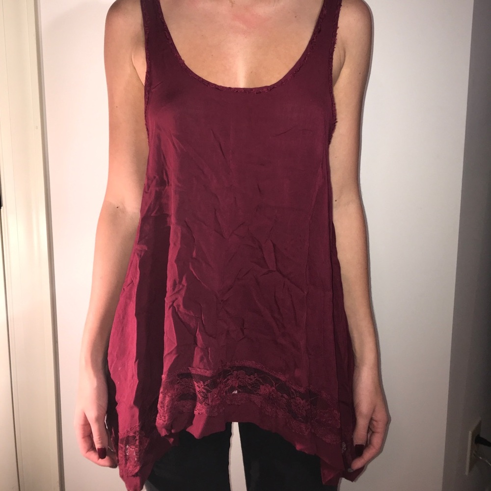 long maroon shirt