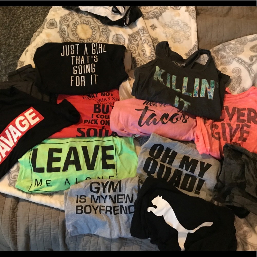 Giant bundle workout shirts