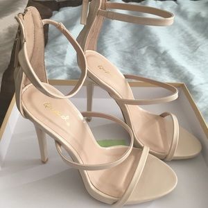 Strappy heels nude