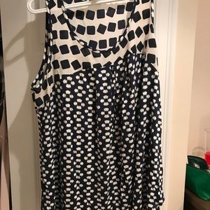 Anthropologie navy and white tank top. XL
