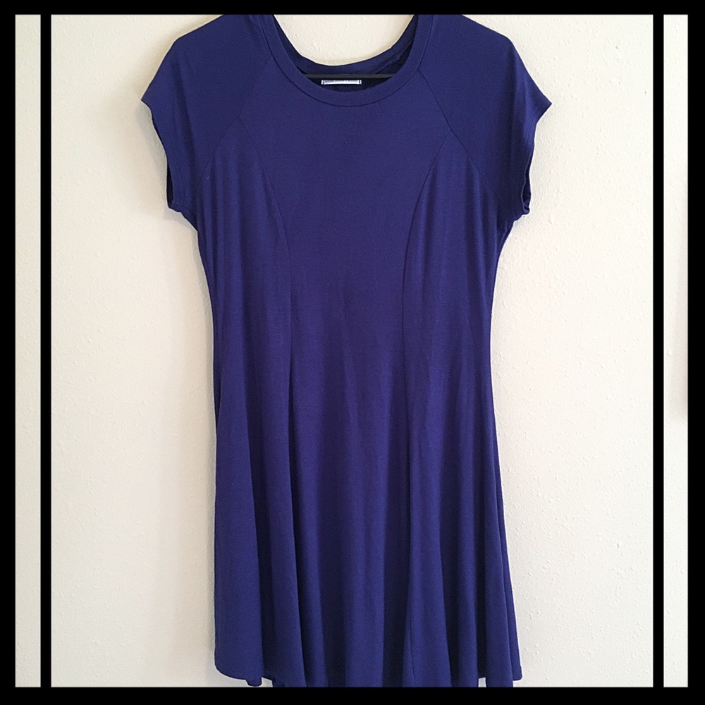 Royal blue short sleeve dress