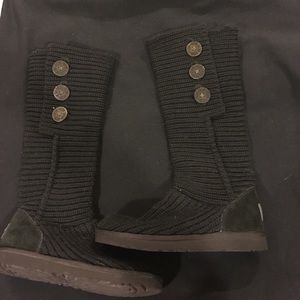 Black Knit Uggs