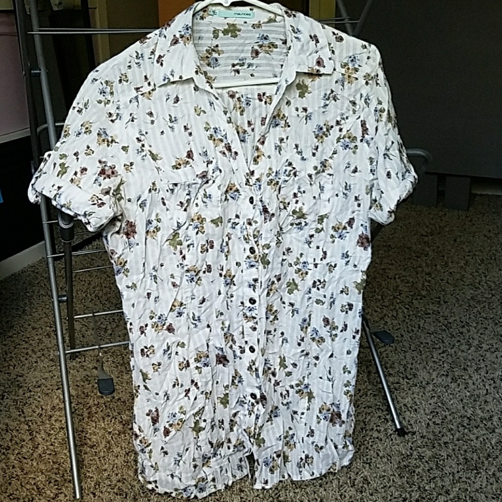Floral button up blouse