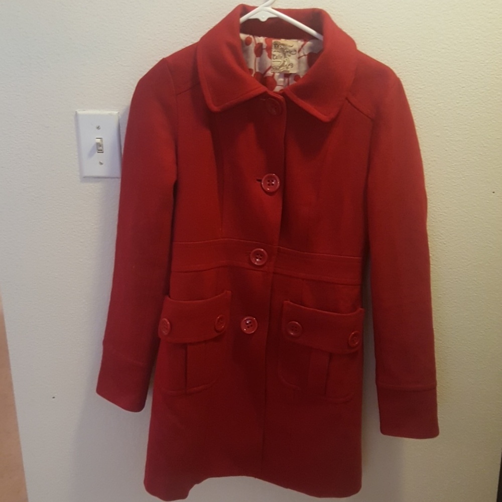 SOLD!!! Red pea coat