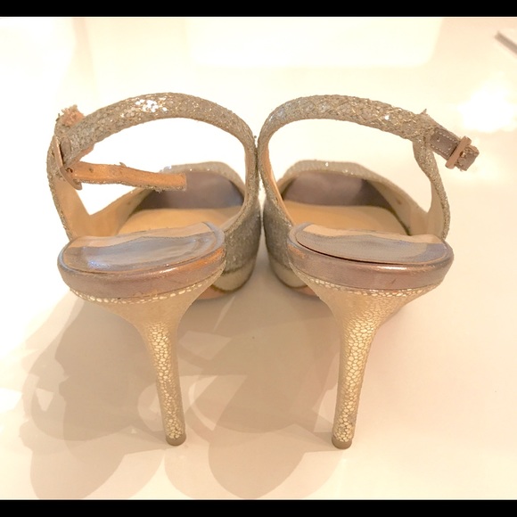 Authentic! Jimmy Choo Sparkle Silver/Gold Heels - Picture 2 of 6