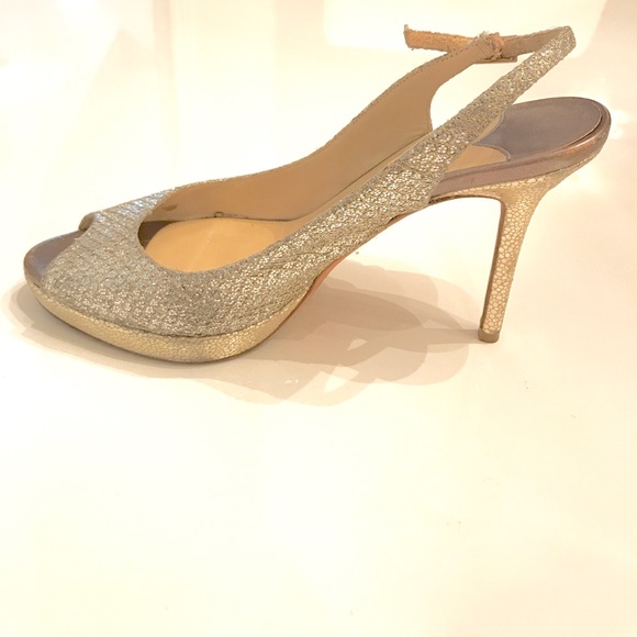 Authentic! Jimmy Choo Sparkle Silver/Gold Heels - Picture 3 of 6