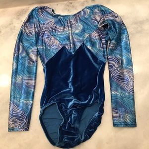 Motionwear Blue Long Sleeve Leotard