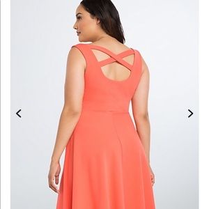 Torrid cross back skater dress