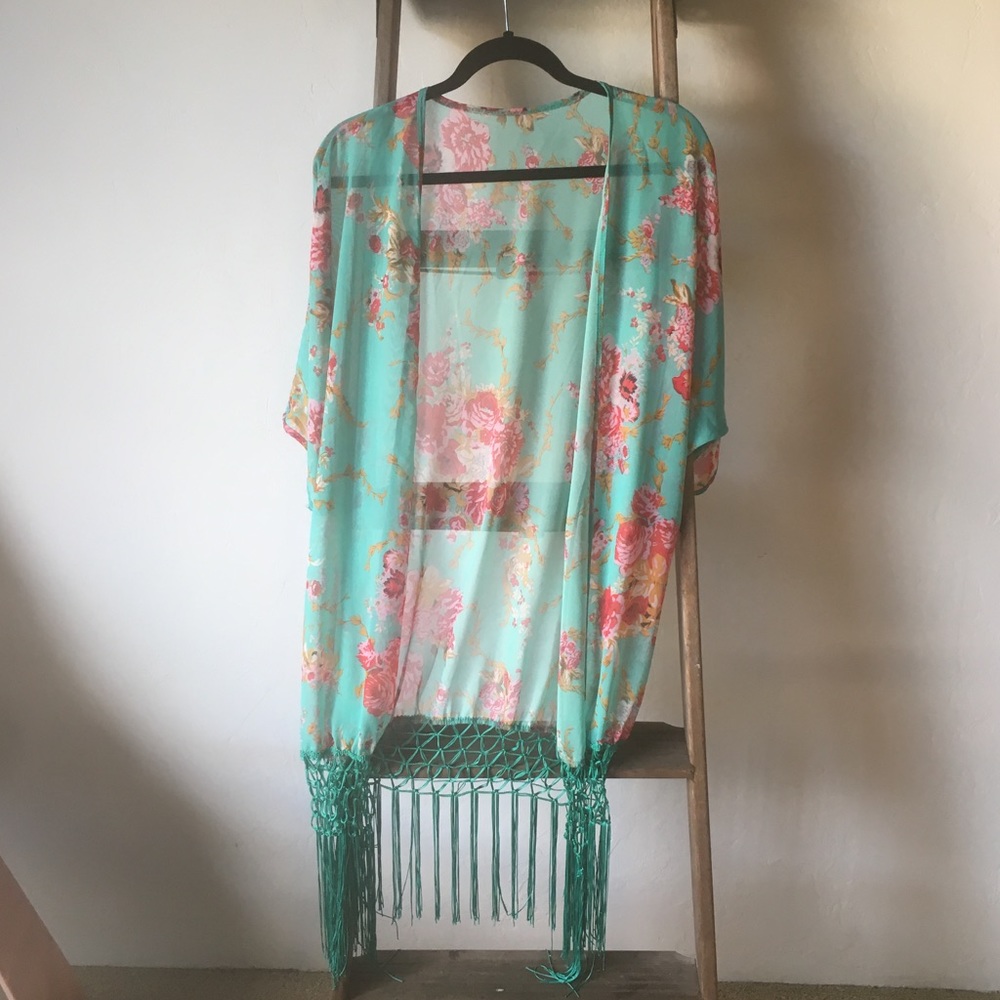 Sheer Floral Robe