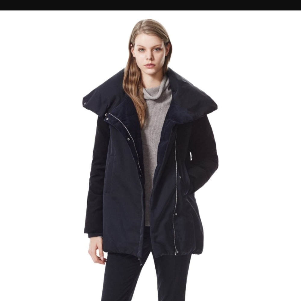 Theory Briola Black Puffer Coat