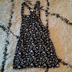 Overall-style patterned dress