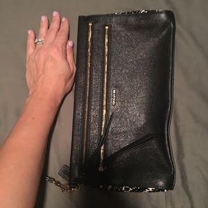 Coach extra large leather clutch