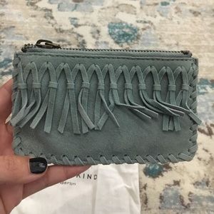 Liebeskind blue suede card case/keychain. Liebeskind blue suede card case/keychain.