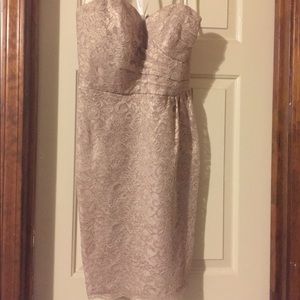 David’s Bridal Strapless lace dress