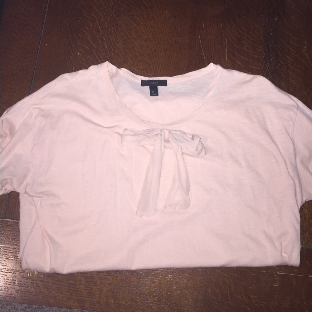 Blush J Crew Bow front top