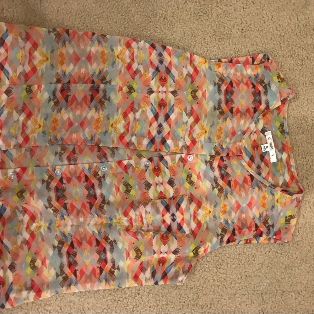 Cabi button up top- chiffon material