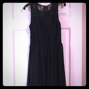 Fun black dress with lace detail.