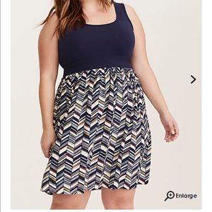 Torrid chevron print to knit dress