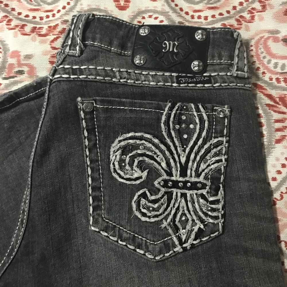 Miss Me Jeans with Fleur Fe Lis Embellishment
