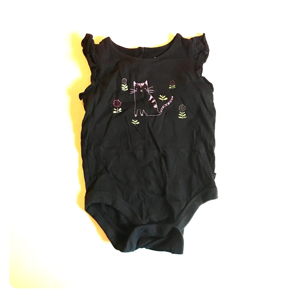 Cat & Flowers Onesie