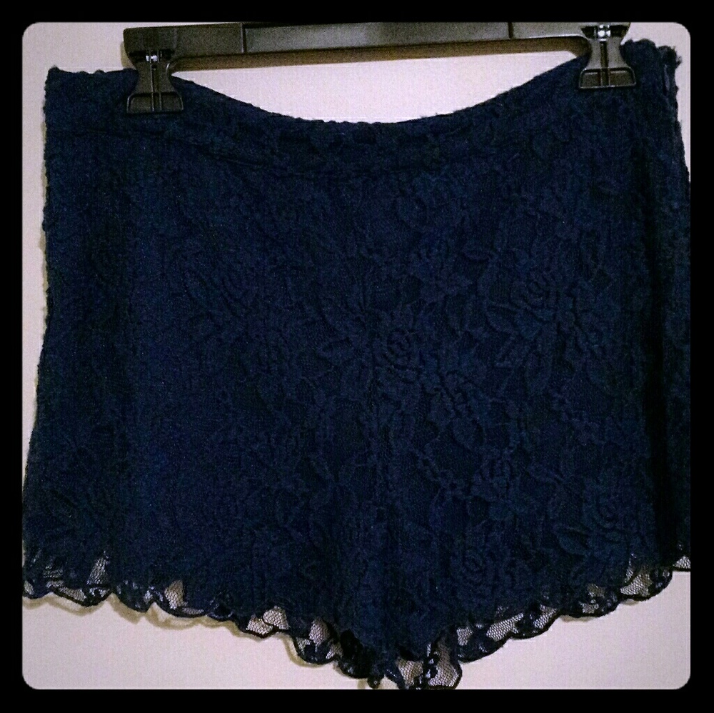 Royal Blue lace shorts