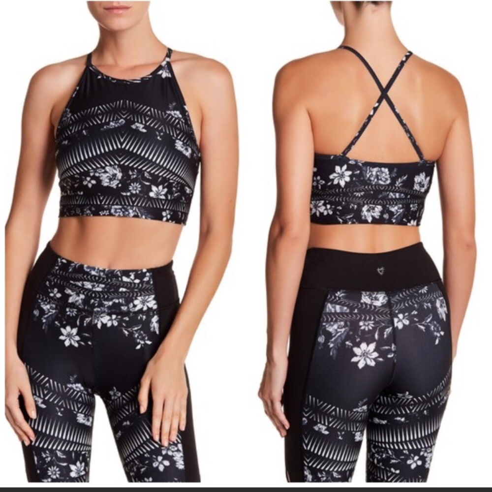 NWT Betsey Johnson Sports Bra & Capri Set